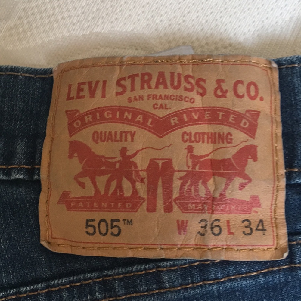 Levi’s 505 Classic Denim Jeans 36x34 - Picture 6 of 8